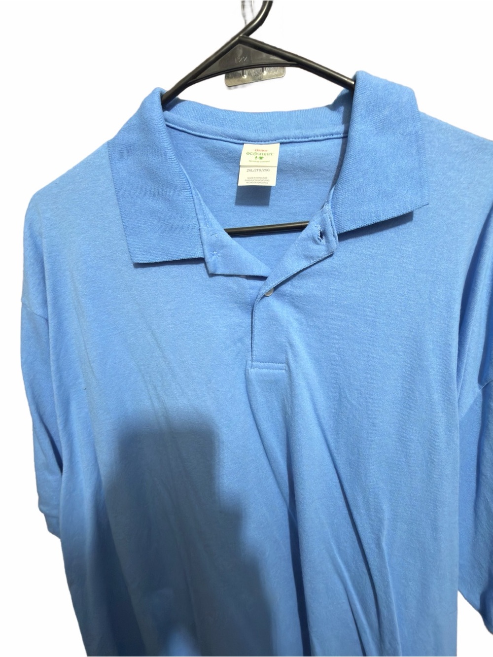 Hanes EcoSmart Men's Polo Shirt Size 2XL Carolina Blue